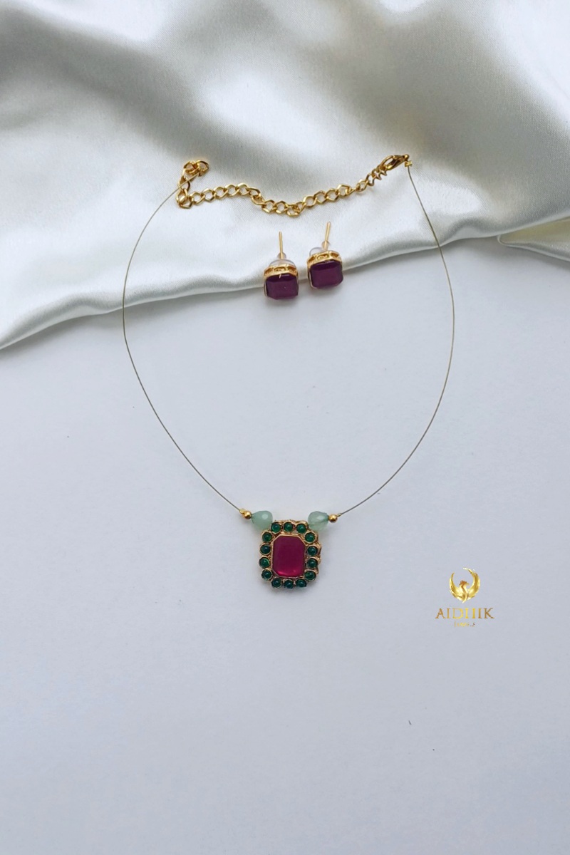 Simple chain invisible ruby green AI2
