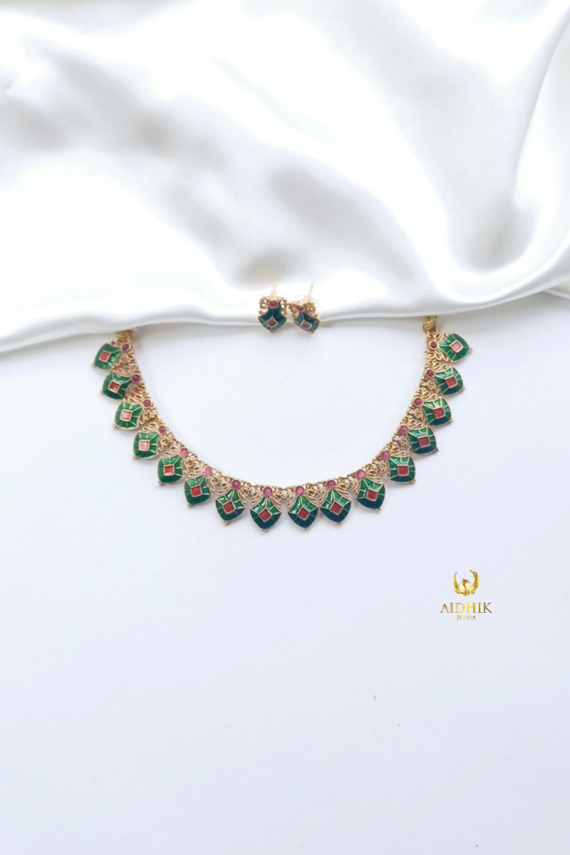 Palakka set ruby green AN8