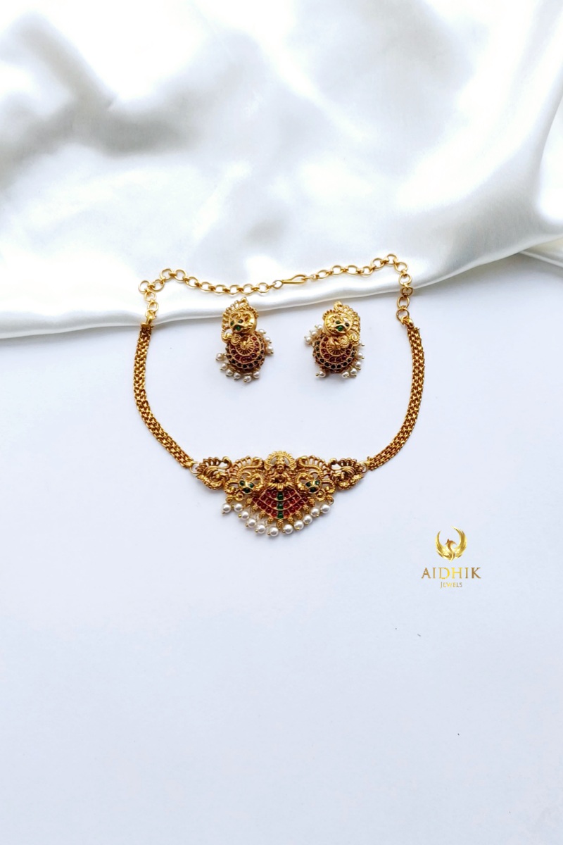 Lakshmi choker with jhumka  AC3