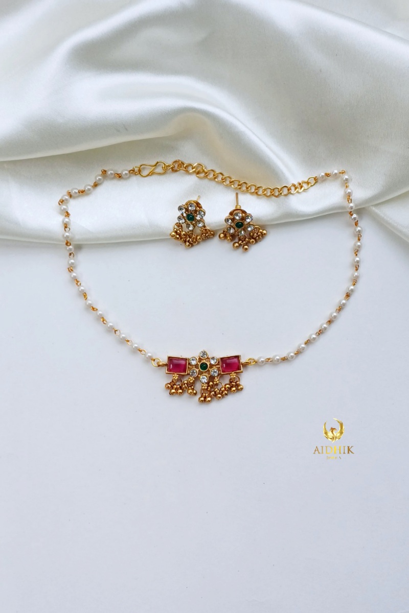 Pearl simple necklace AN27