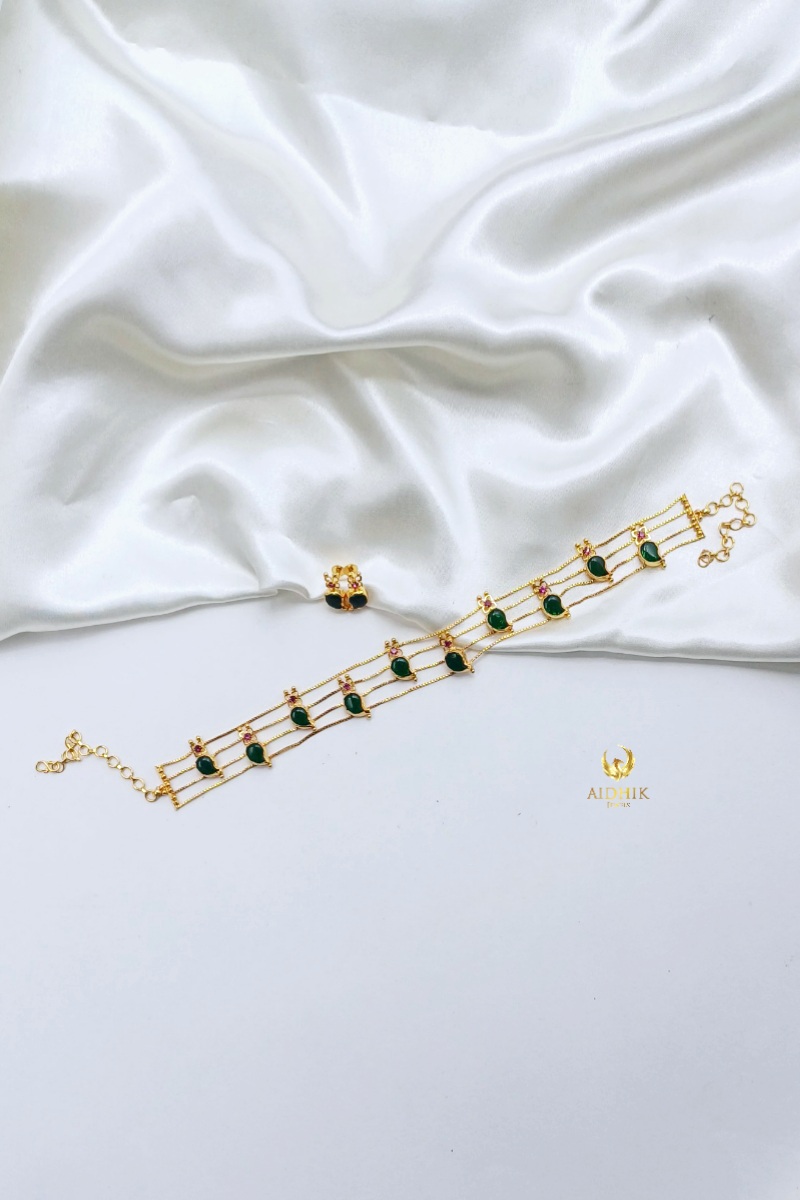 Gold plated Palakka mango choker 