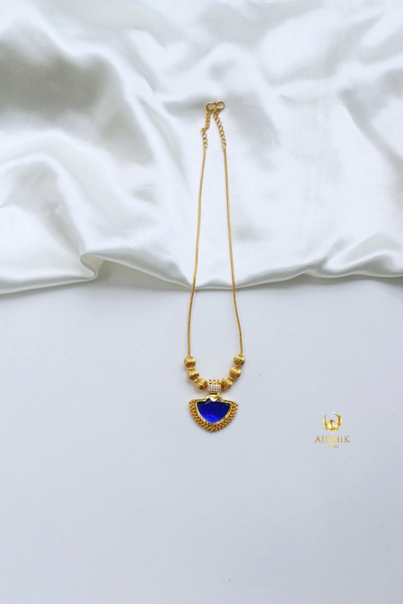 Gold plated palakka blue
