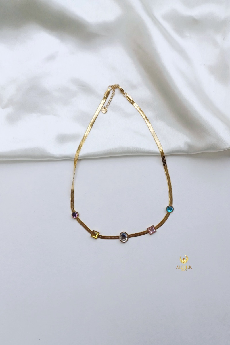 CZ crystal snake chain 