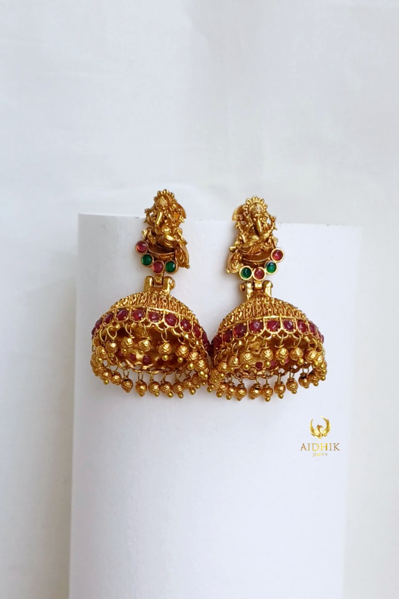 Ganesh design jhumka