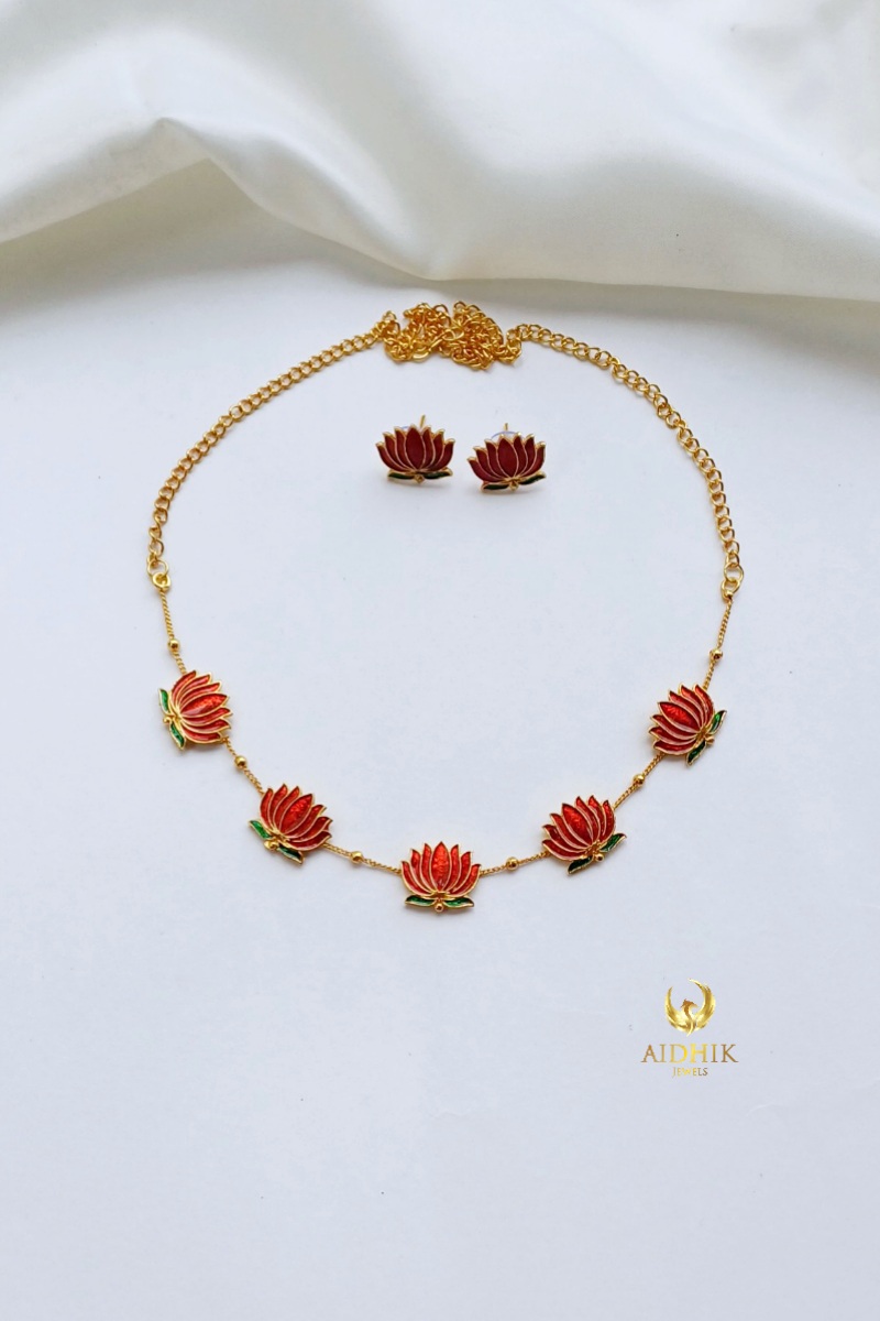 Budget friendly Lotus necklace