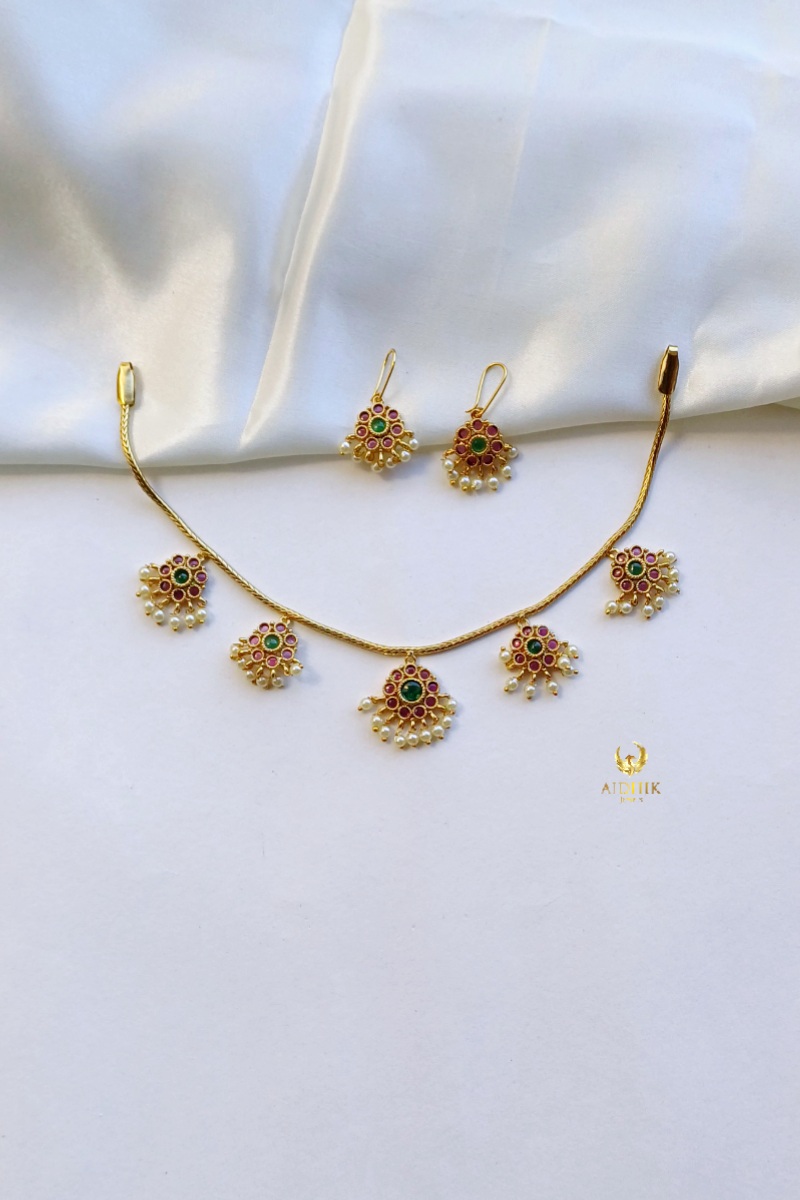 Floral kemp simple necklace AN70