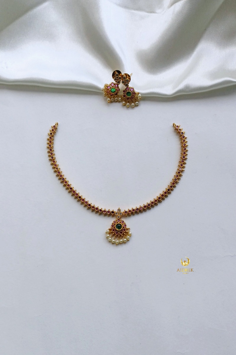 Attigai necklace with earrings AN85