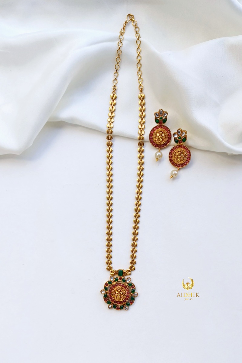 Simple long haram with earrings AH12