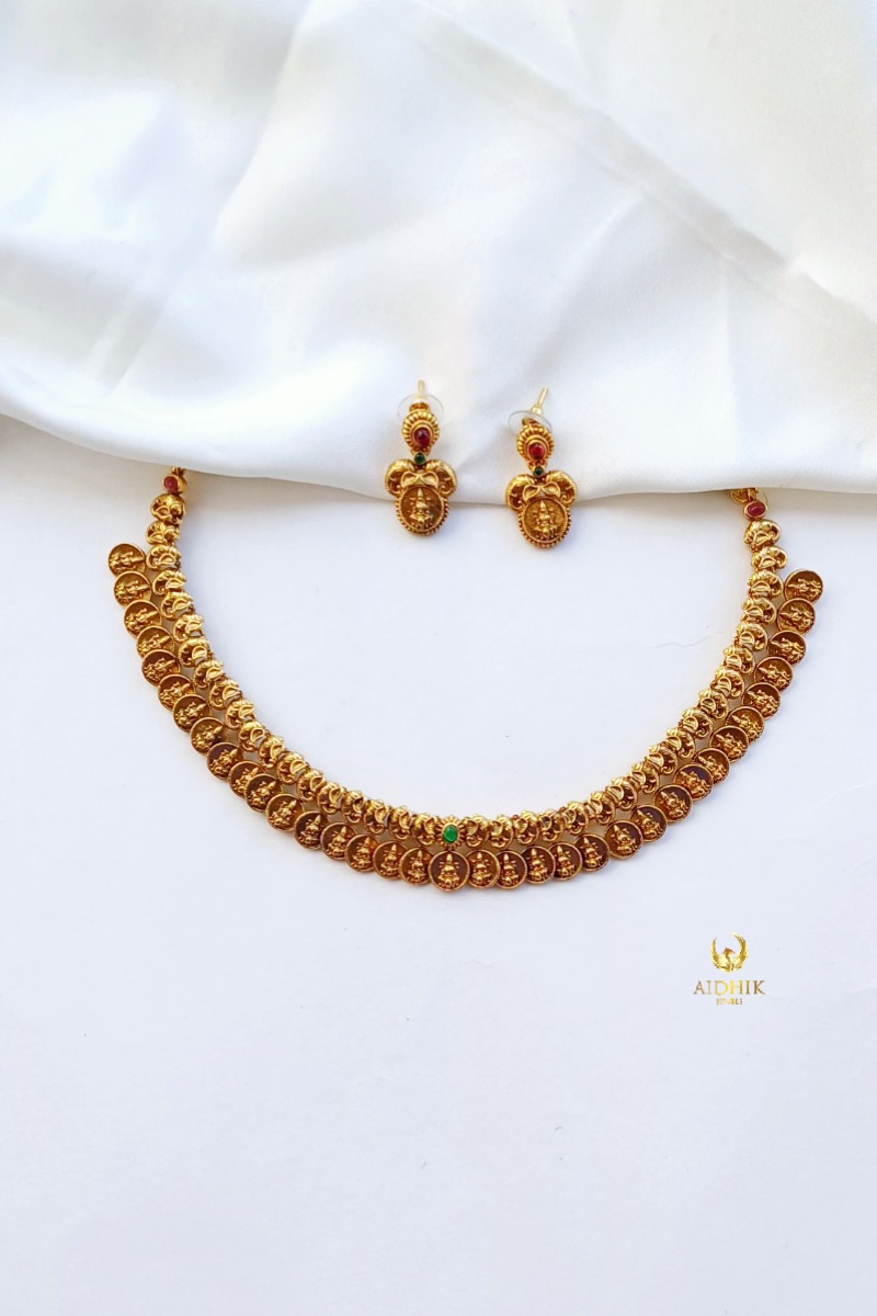 Coin necklace with earrings AN89