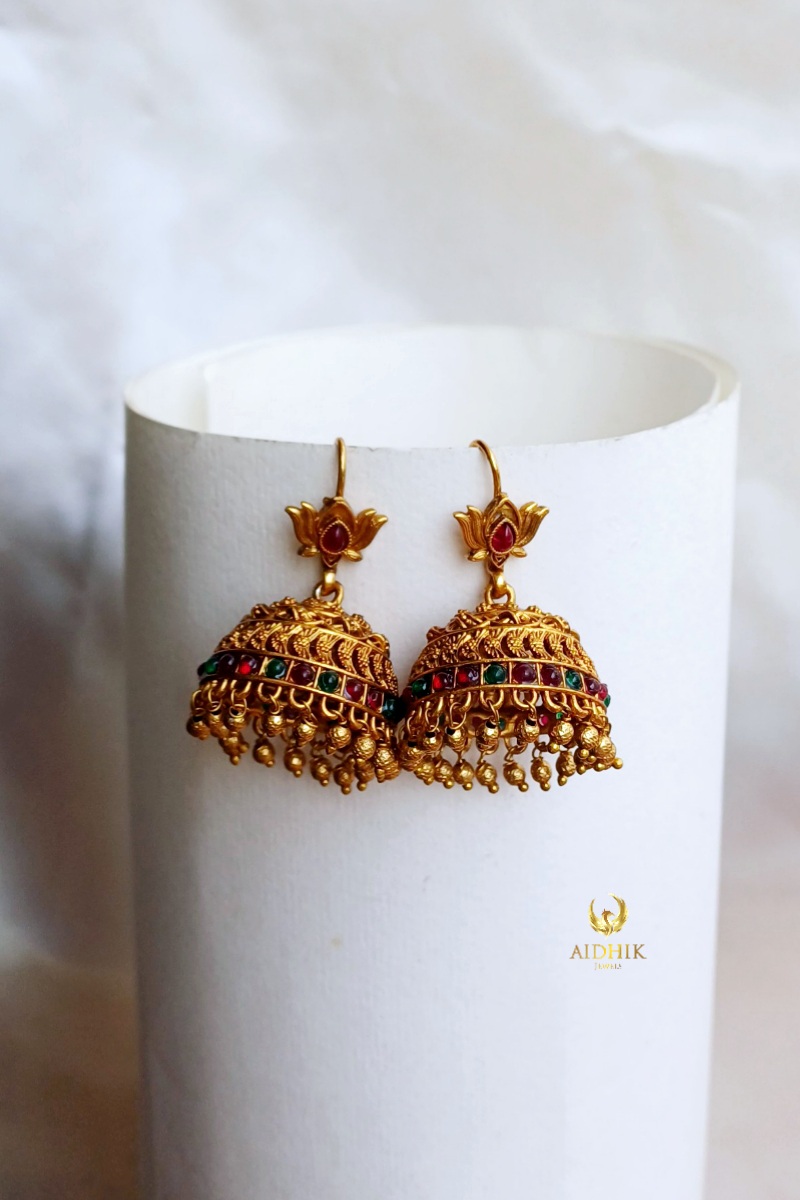 Lotus hook jhumka AE32