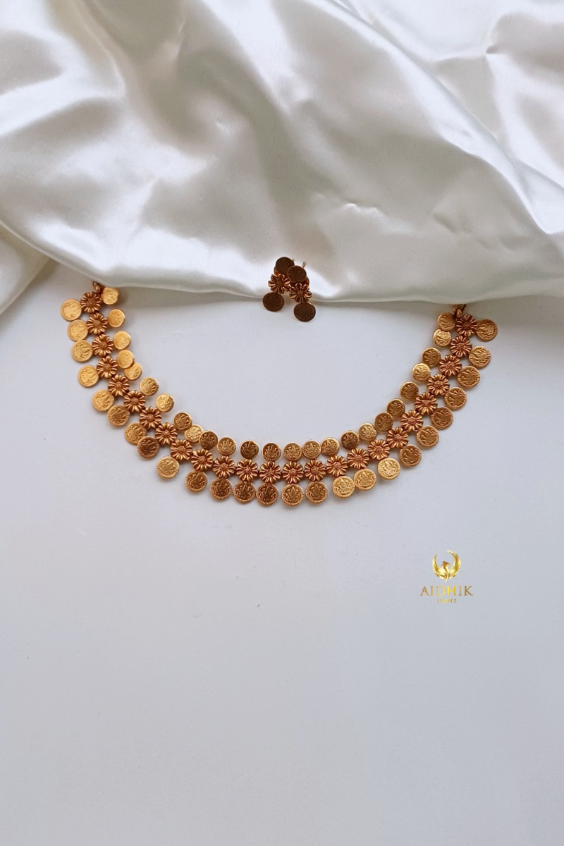 Coin necklace with earrings AN94