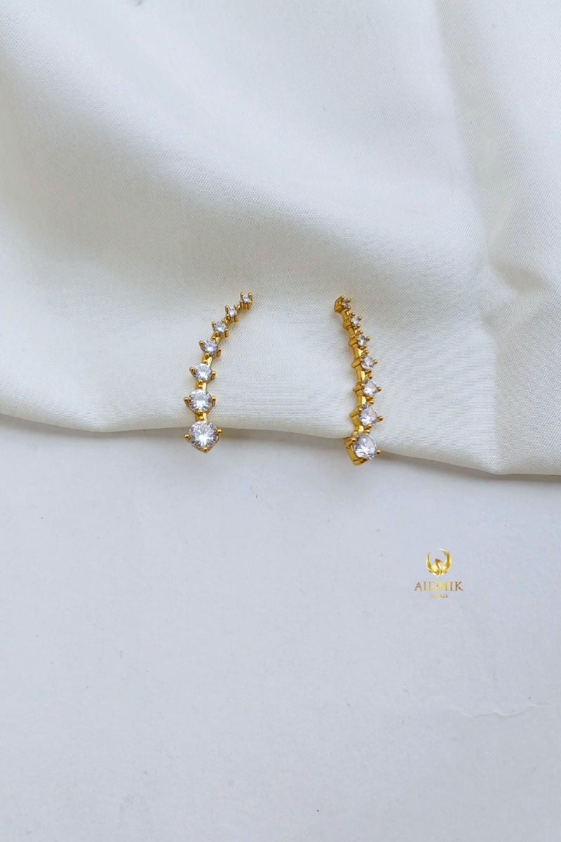 Round stone earcuff AE40