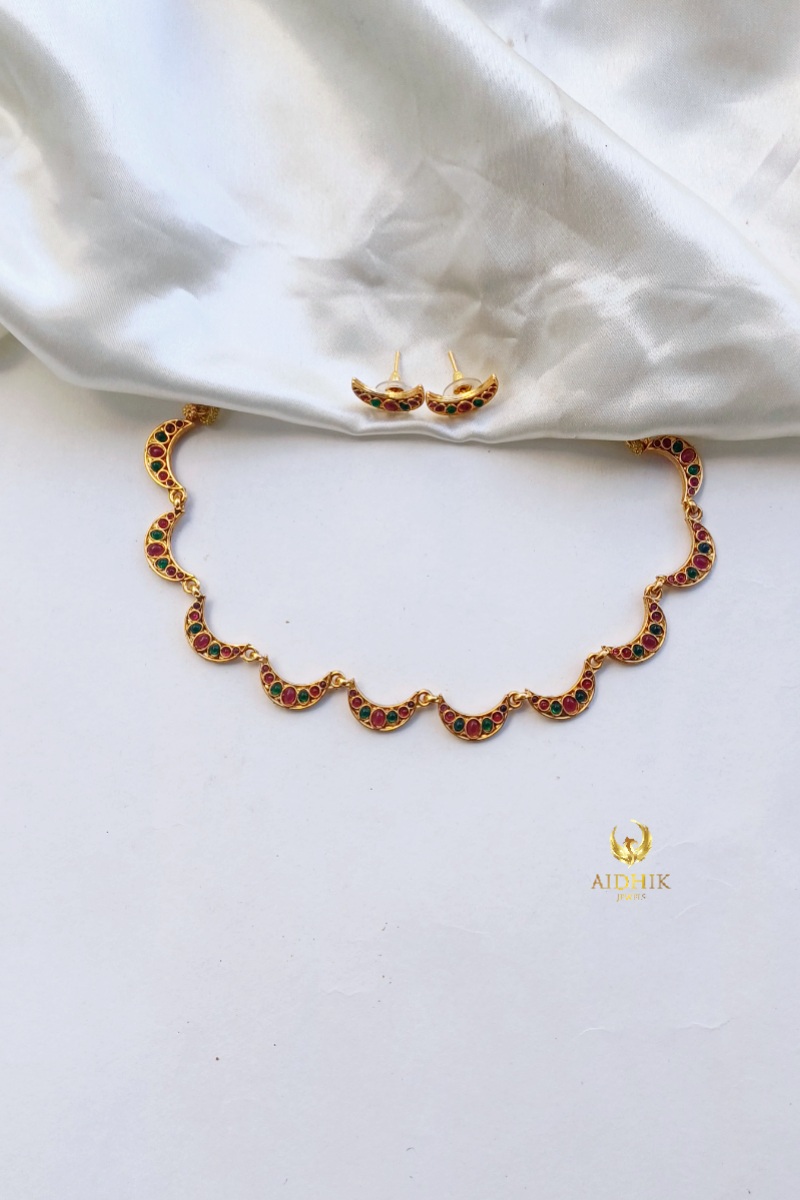 Simple halfmoon necklace AN100