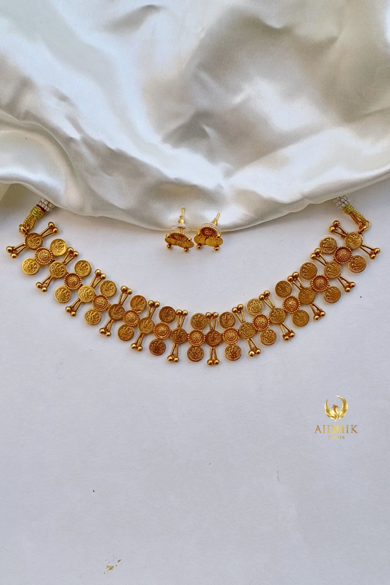 Coin necklace three line AN126
