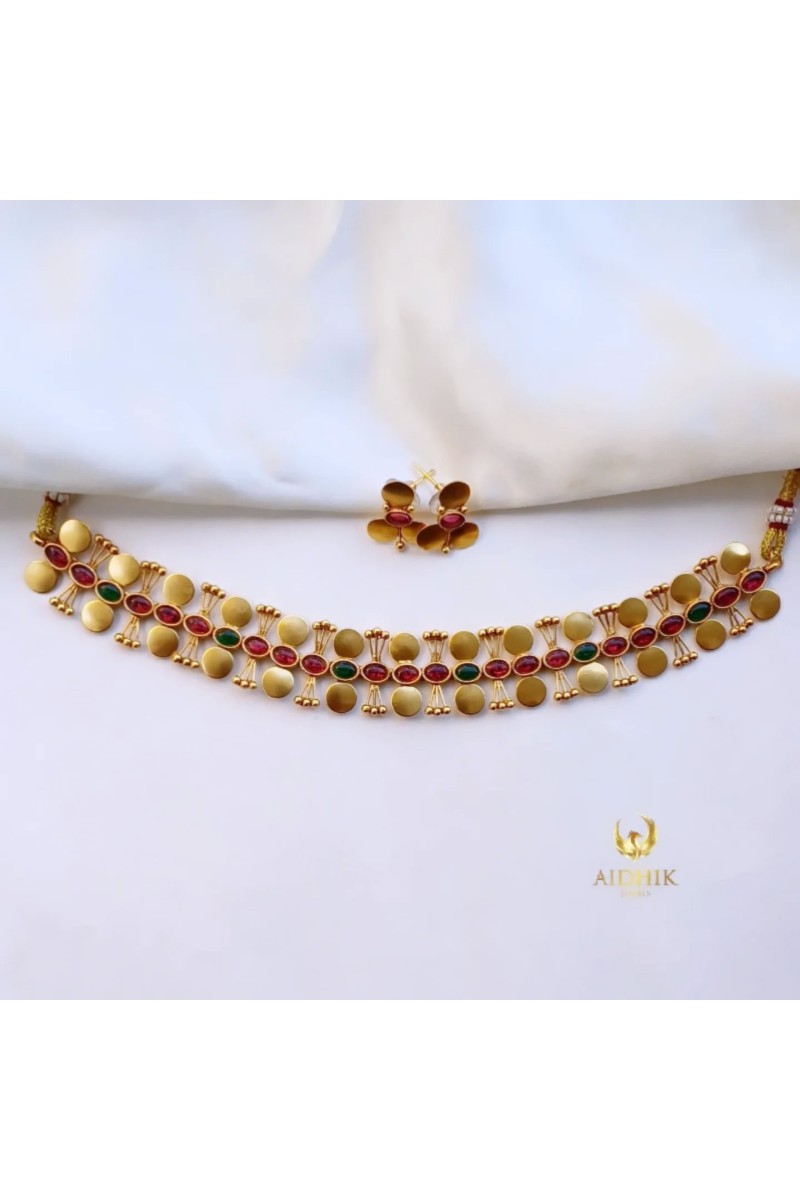 Non idol coin necklace multicolour AN117
