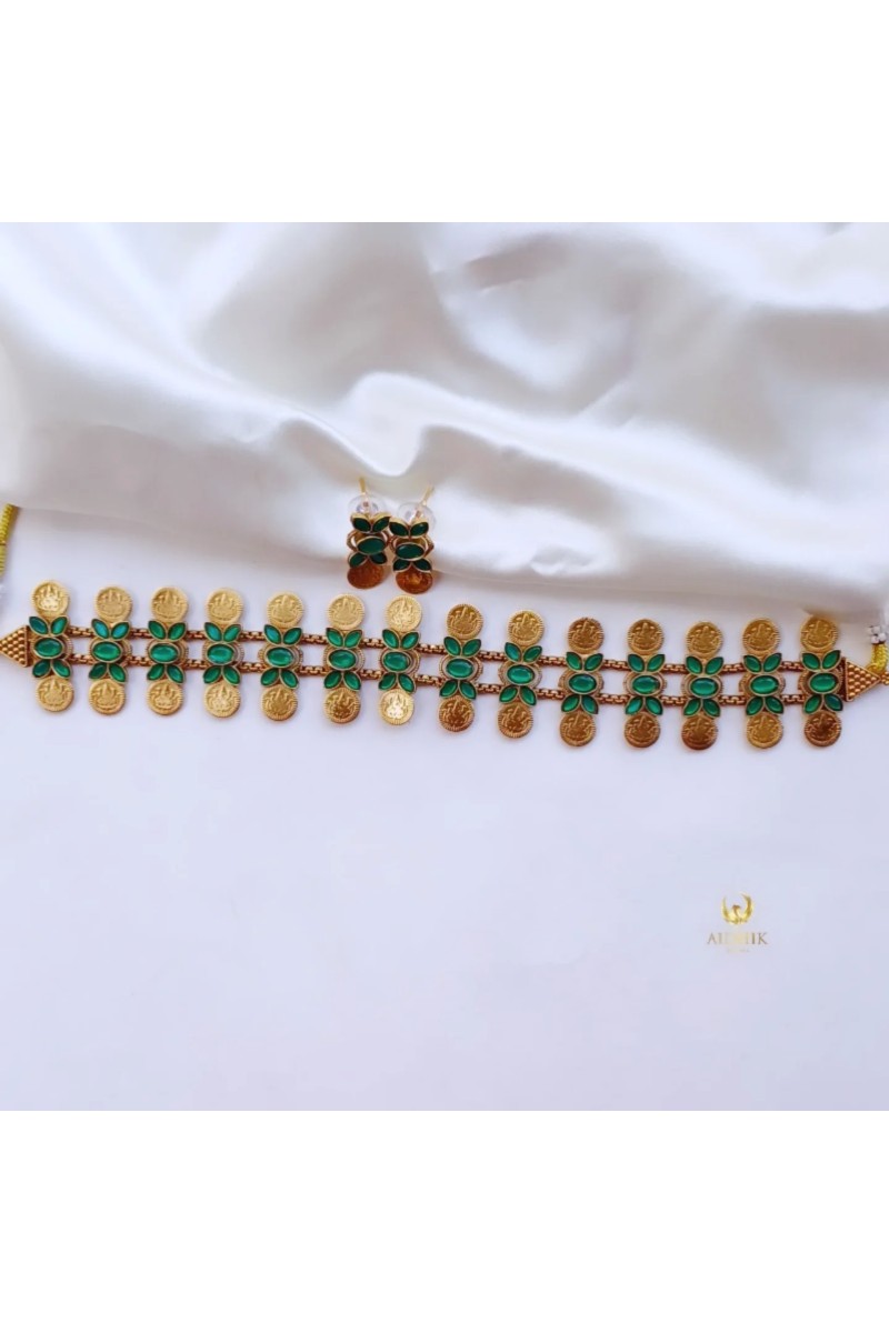 Coin choker green AC33